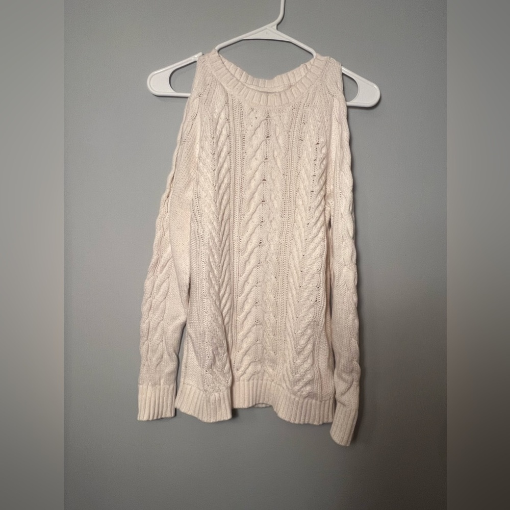 Ann Taylor Loft cut out sleeve sweater LS long sleeve